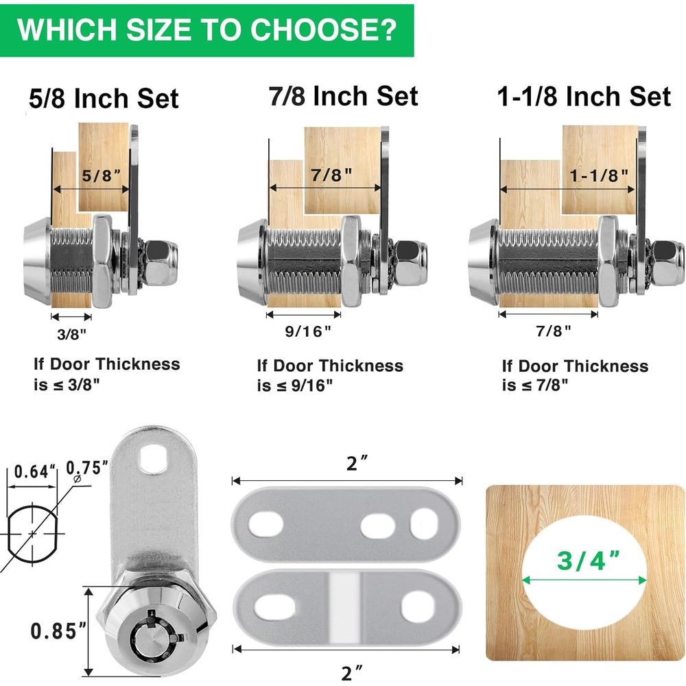 5 Pack Cabinet Lock with Keys, - Door Lock review and price
